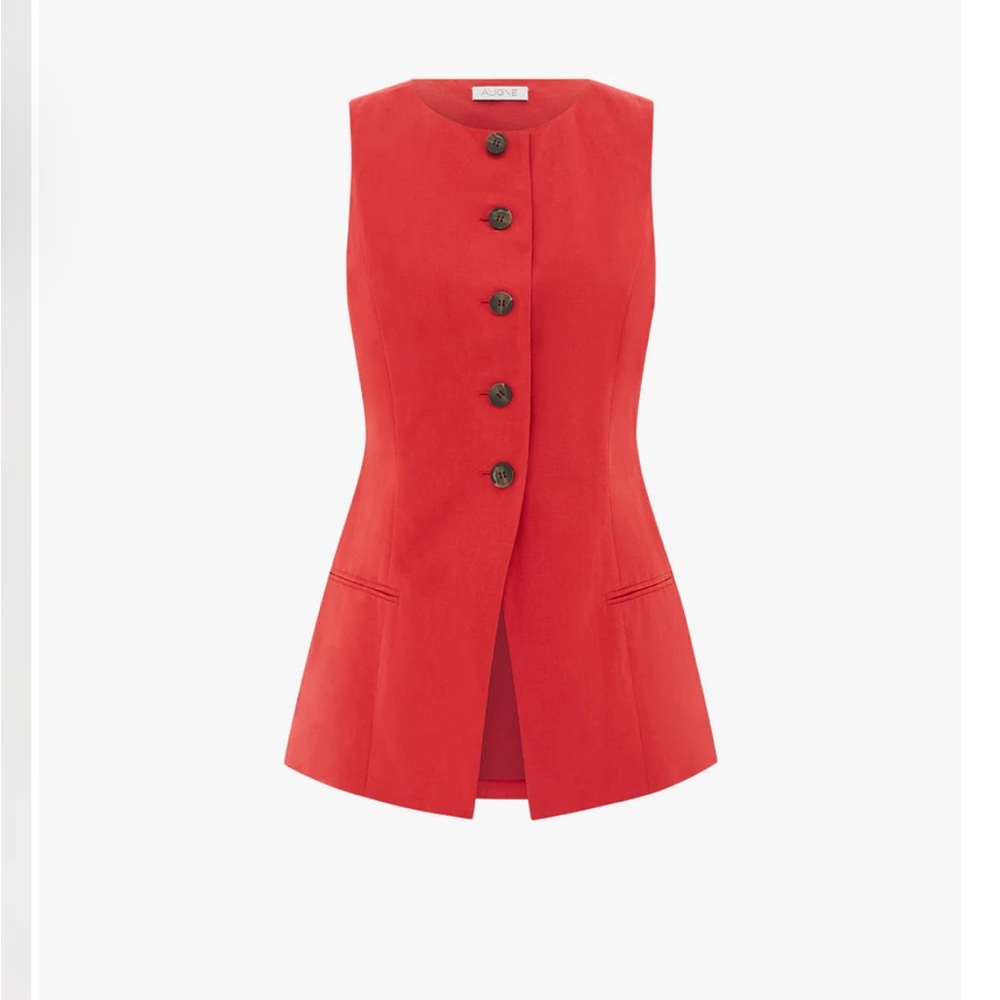 Red Sleeveless Women's Vest